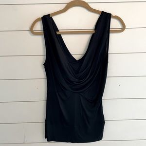 NWT Banana Republic black rayon sleeveless top